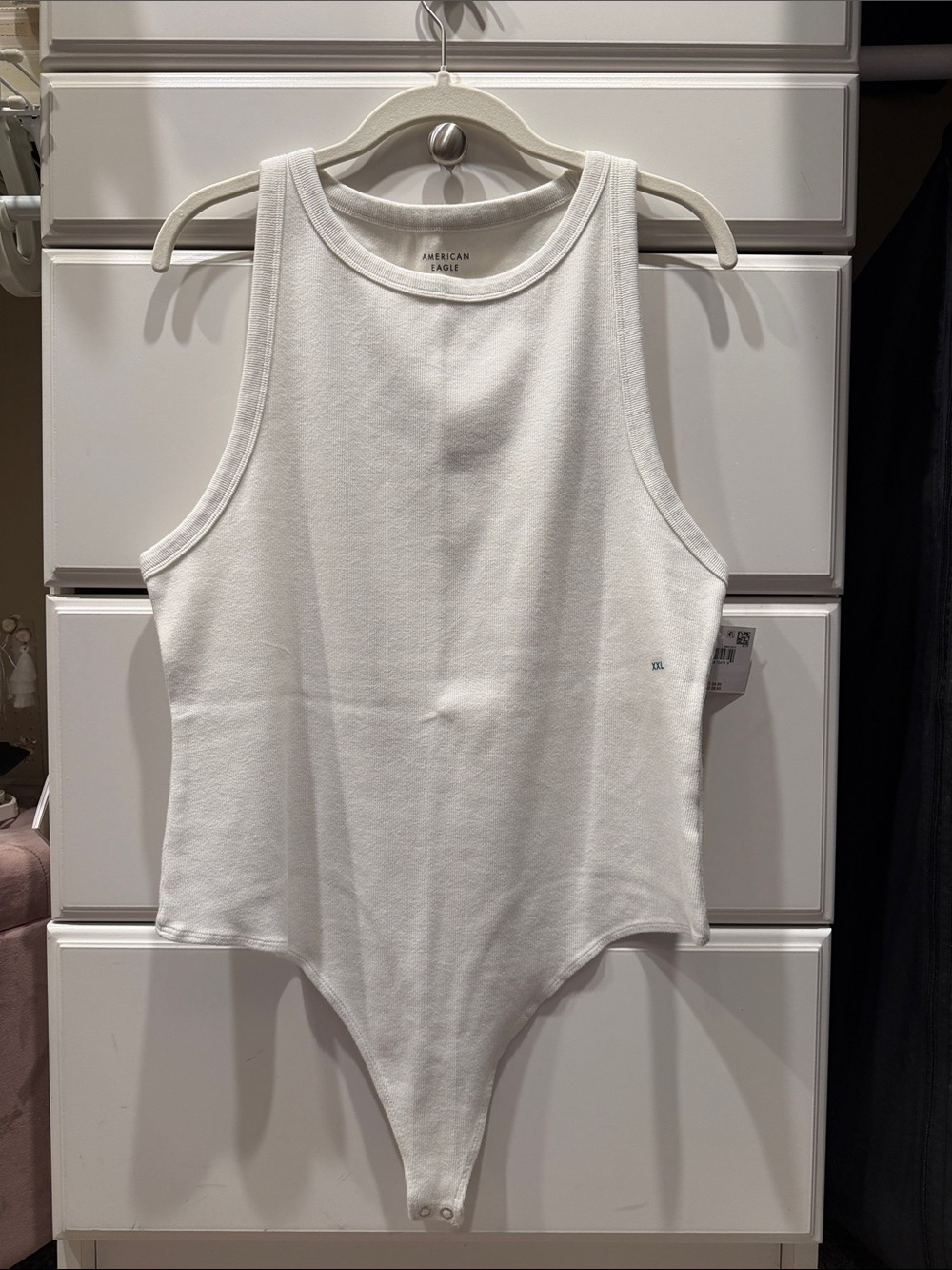 NWT American Eagle White Ribbed Tank Bodysuit